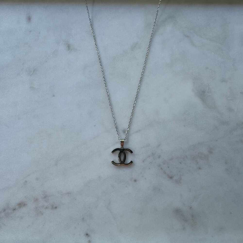 Vintage Necklace - C Necklace - Handmade Silver Necklace - Easter Gift